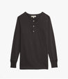 【Merz b. Schwanen】207 Loopwheeled Short Sleeve Henley Charcoal 圓織經典中磅數短袖亨利衫炭灰色