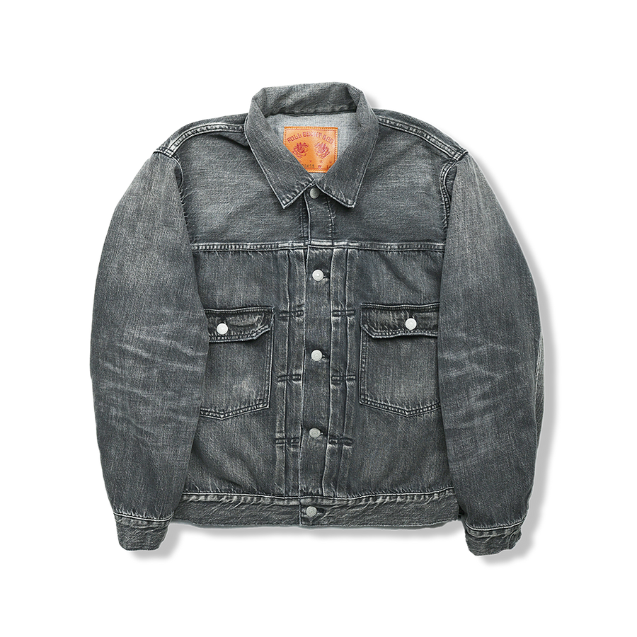 Fullcount 2102 BKSSHW Type 2 Black Denim Jacket Dartford Super Smooth 11oz