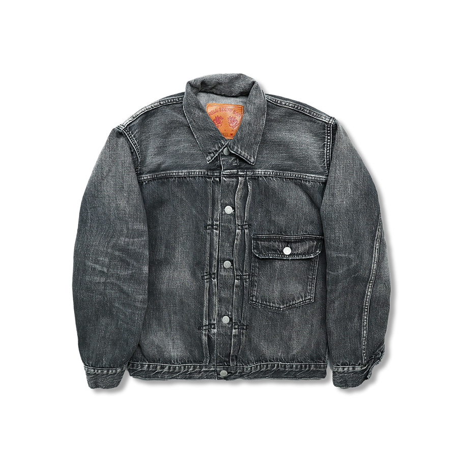 Fullcount 2107 BKSSHW Type 1 Black Denim Jacket Dartford Super Smooth 11oz