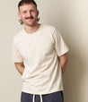 【Merz b. Schwanen】214 Loopwheeled Midweight T-Shirt Nature 圓織重磅微寬有機棉素T天然色