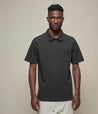 【Merz b. Schwanen】2PKPL Loopwheeled Pikée Short Shirt Charcoal 圓筒織短袖Polo衫炭黑色