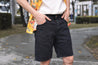 【Nudie Jeans】Seth Shorts Black Stone／有機棉 黑岩水洗 牛仔短褲