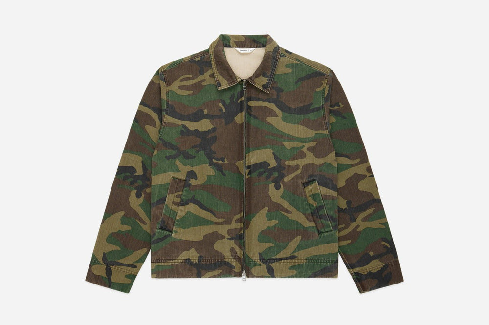 【3sixteen】Club Jacket Camo Twill 輕磅斜紋復古石洗迷彩防風夾克