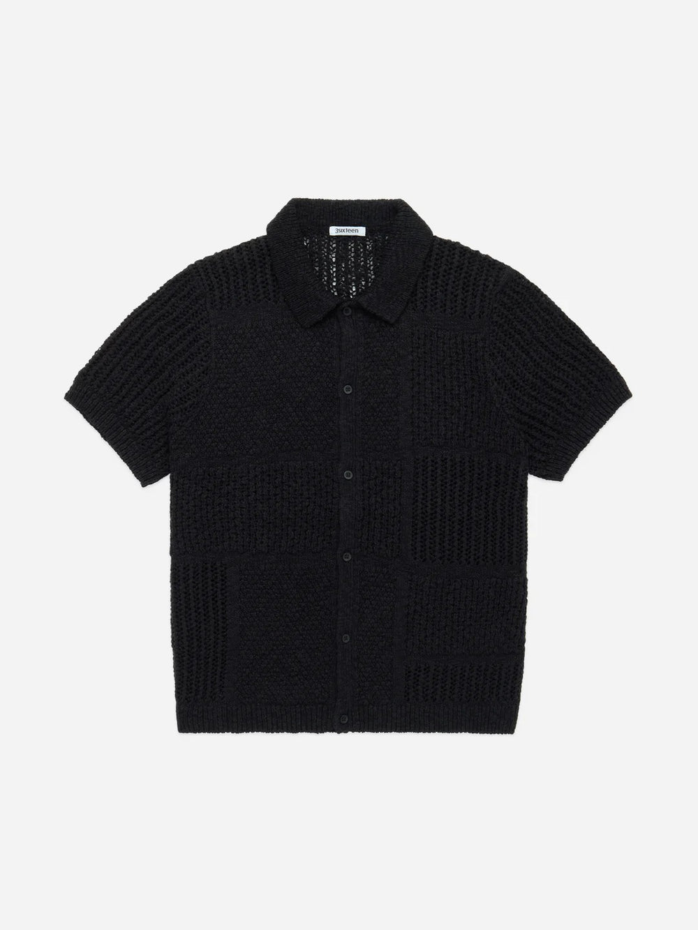 3sixteen SS Knit Shirt Black De Stijl