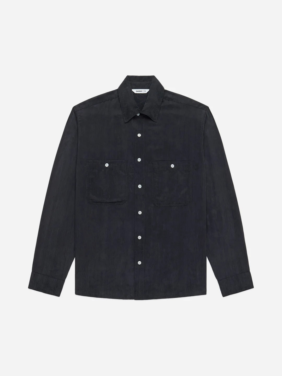 トップス shiun CUPRO FIBRIL UTILITY SHIRT KURO 3sixteen】Utility Shirt Black Cupro – Blue Beach Denim