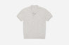 【3sixteen】Knit Polo Natural Marled Yarn