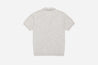 【3sixteen】Knit Polo Natural Marled Yarn