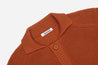 【3sixteen】Pima Cotton Collared Cardigan Rust