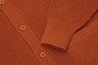 【3sixteen】Pima Cotton Collared Cardigan Rust
