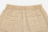 【3sixteen】Drawstring Shorts Nutmeg Jacquard / 特殊設計圖樣緹花 針織休閒短褲
