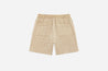 【3sixteen】Drawstring Shorts Nutmeg Jacquard / 特殊設計圖樣緹花 針織休閒短褲