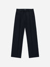 【3sixteen】Pleated Trouser Black Wool 