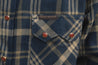 【Indigofera】Dollard Shirt Herringbone Check Navy Beige