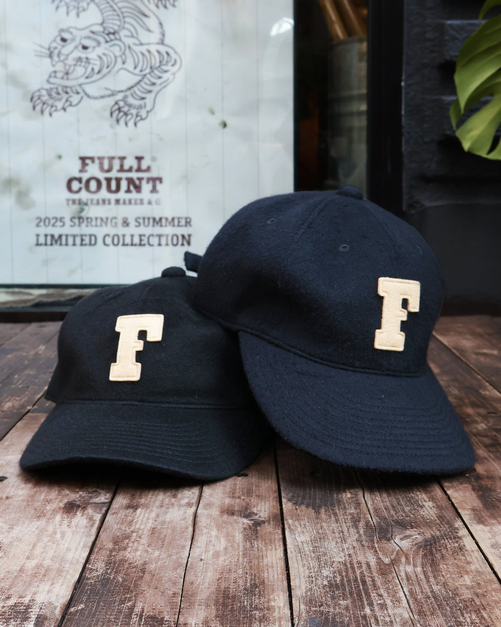 Fullcount 6843-25M 6-Panel Wool Melton Baseball Cap F Patch