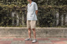 【Universal Works】Camp Shirt In Blue Nisi Cotton