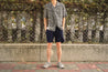 【Universal Works】Camp Shirt In Grey Vee Ikat 