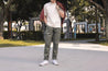【Benzak Denim Developers】BC-04 RELAXED CHINO 8.5 oz. aged green sateen twill