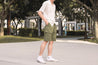 【Universal Works】MW Cargo Short In Olive Fine Twill / 3x1輕磅斜紋 高支數精緻棉布 工裝短褲