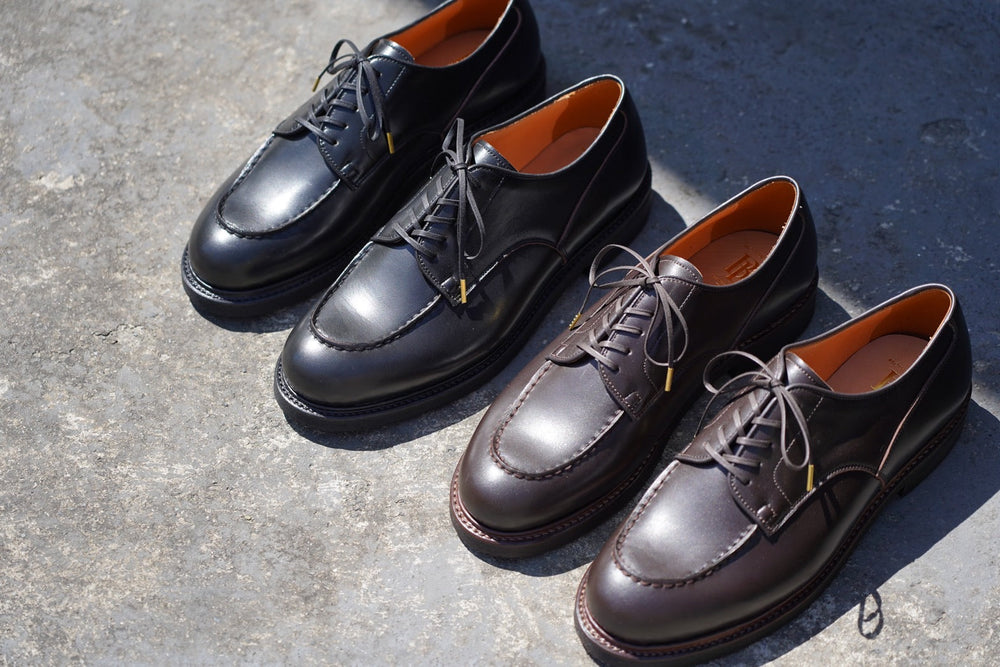 【Brother Bridge】Magra Horsehide Black 茶芯馬皮方頭低筒復古紳士鞋