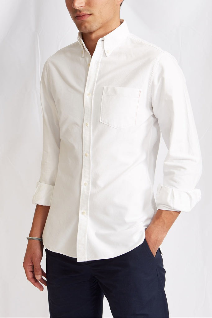 【ABCL Garments】BD 1110 White Selvedge Oxford Shirt