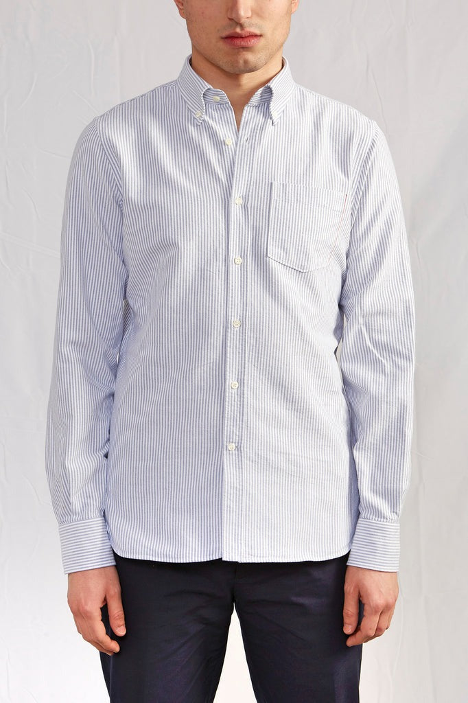 【ABCL Garments】BD 1214 Selvedge Oxford Blue Stripe Shirt