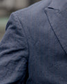 【ABCL Garments】BLAZER Hemp Cotton Wool Navy 棉麻混紡 條紋休閒西外