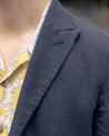 【ABCL Garments】BLAZER Hemp Cotton Wool Navy 棉麻混紡 條紋休閒西外