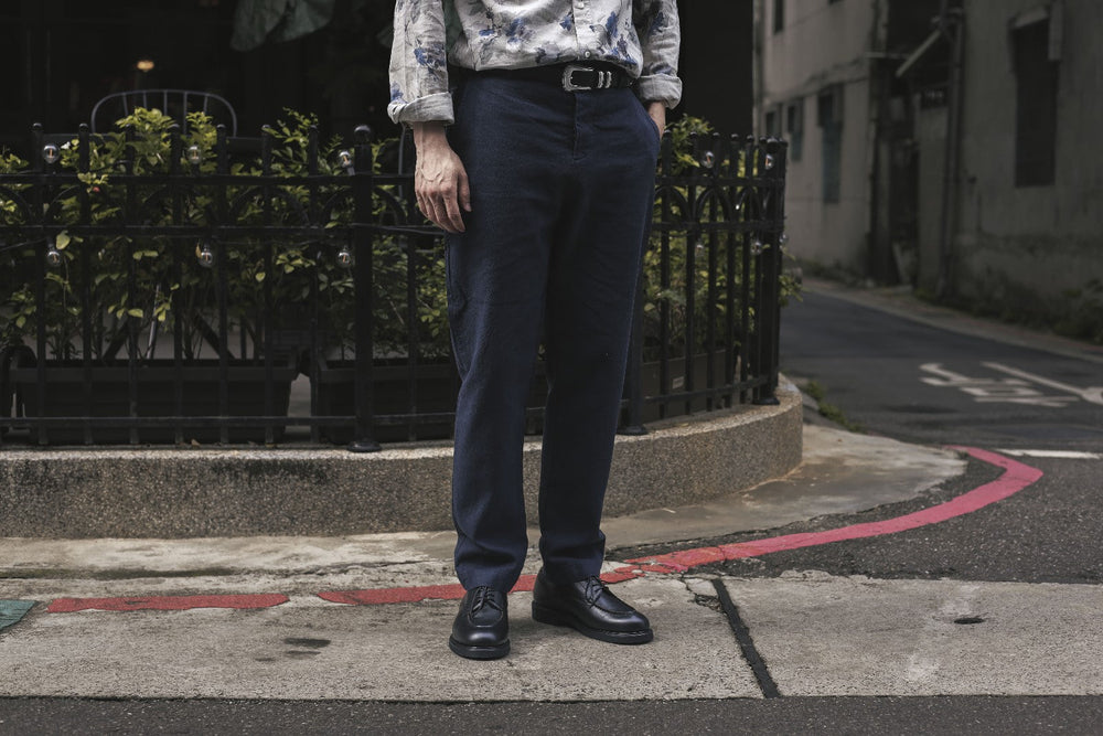 【ABCL Garments】ALVISE HEMP COTTON NAVY TROUSER