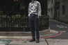 【ABCL Garments】STUDIO Blue Print Natural Linen Shirt