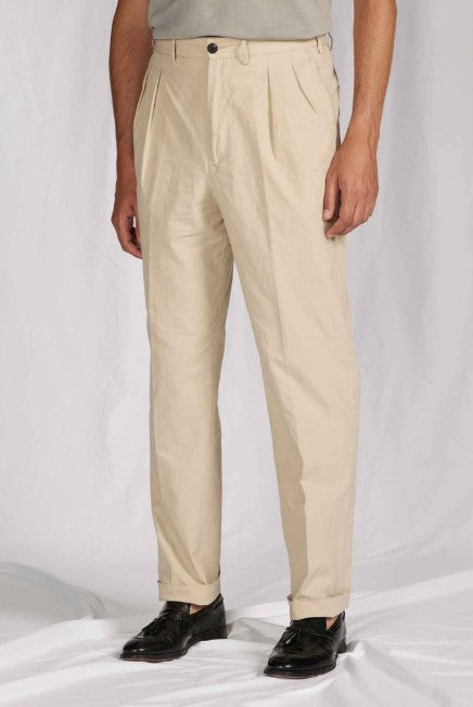【ABCL Garments】LUCIO TELA NATURAL NEPS BEIGE TROUSER