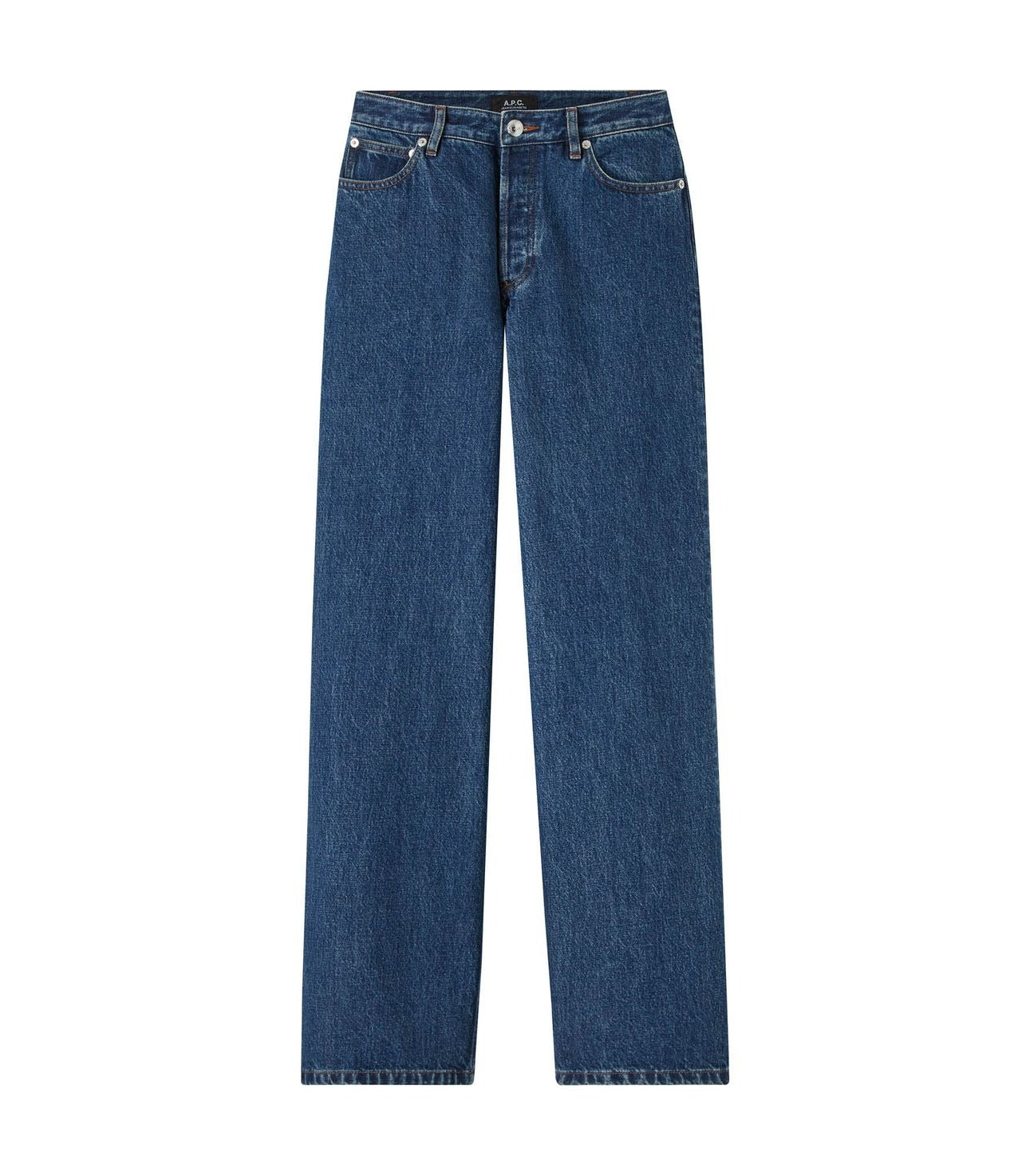 A.P.C.】Womens ELISABETH Mid Blue Straight Jeans – Blue Beach Denim