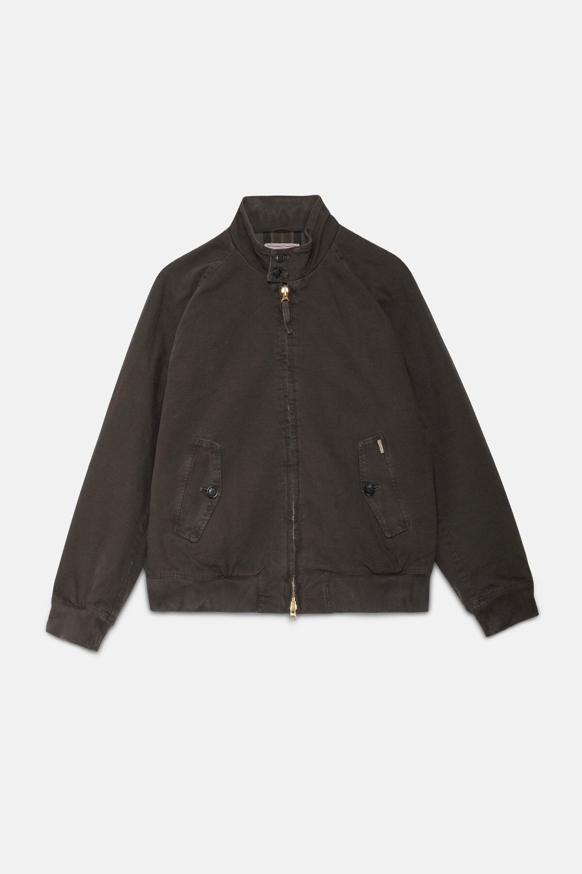Baracuta】G9 Canvas Garment Dyed Faded Black – Blue Beach Denim