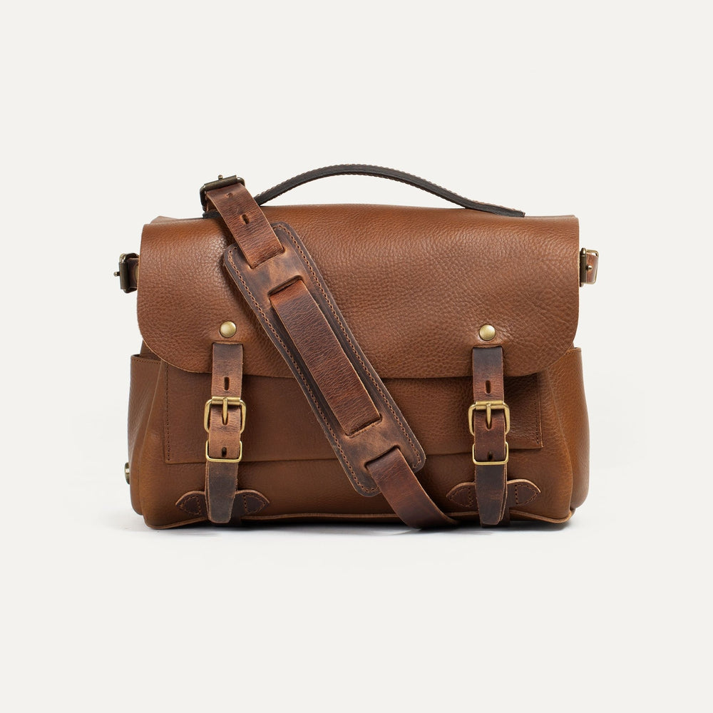 Bleu de Chauffe Postman Bag Eclair S Amber Brown