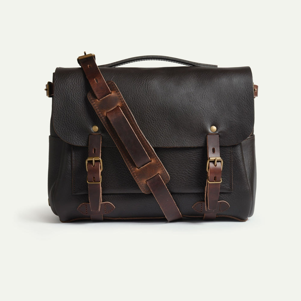 Bleu de Chauffe Postman Bag Eclair M Dark Brown