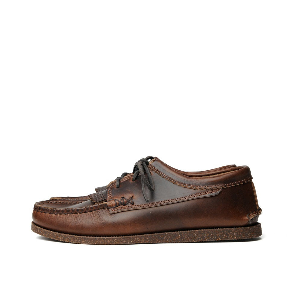 Yuketen Blucher with Kiltie with Camp Sole Brown Chromexcel Blue Beach Denim