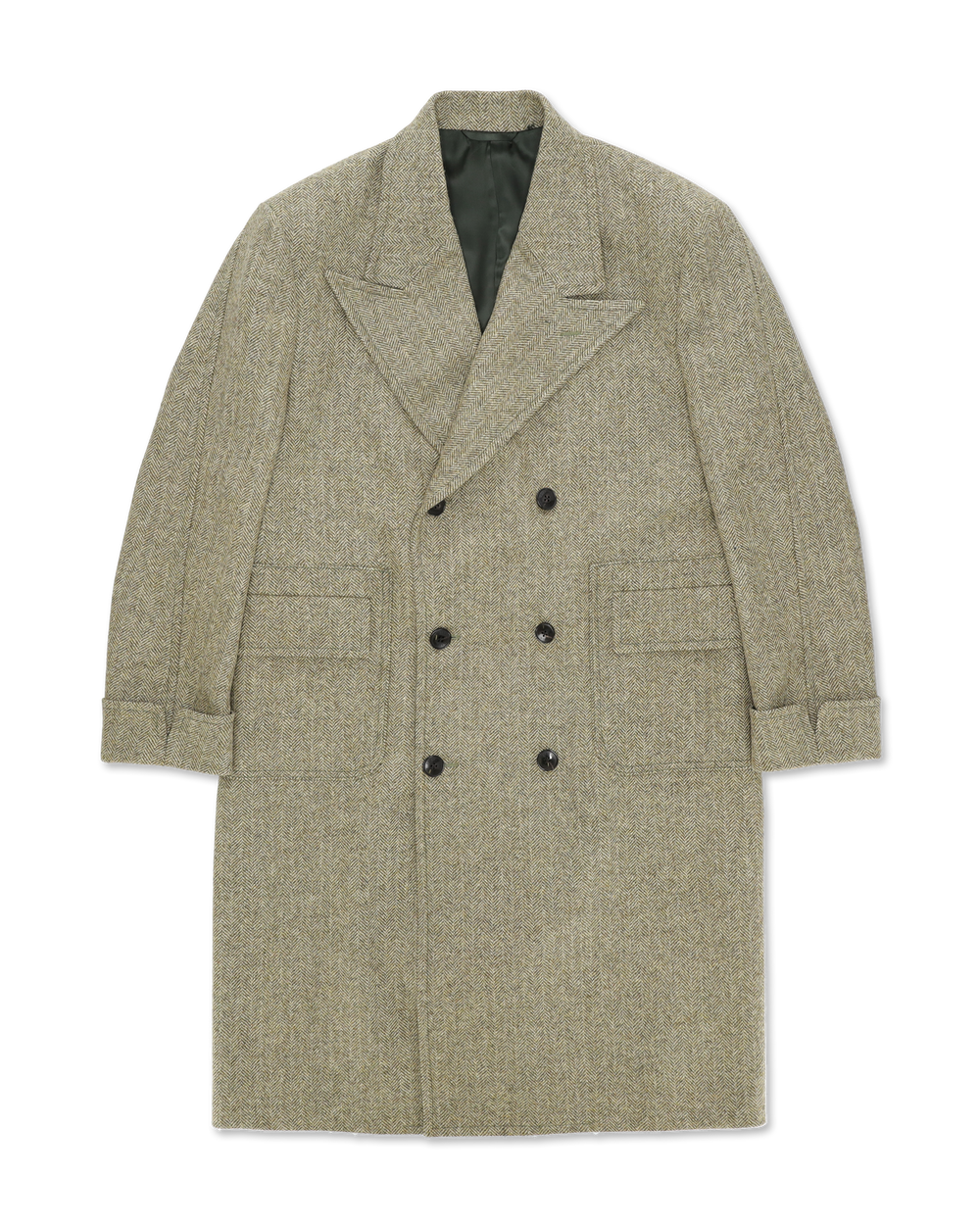 Fortela Bogart Wool Herringbone Double-breasted Coat