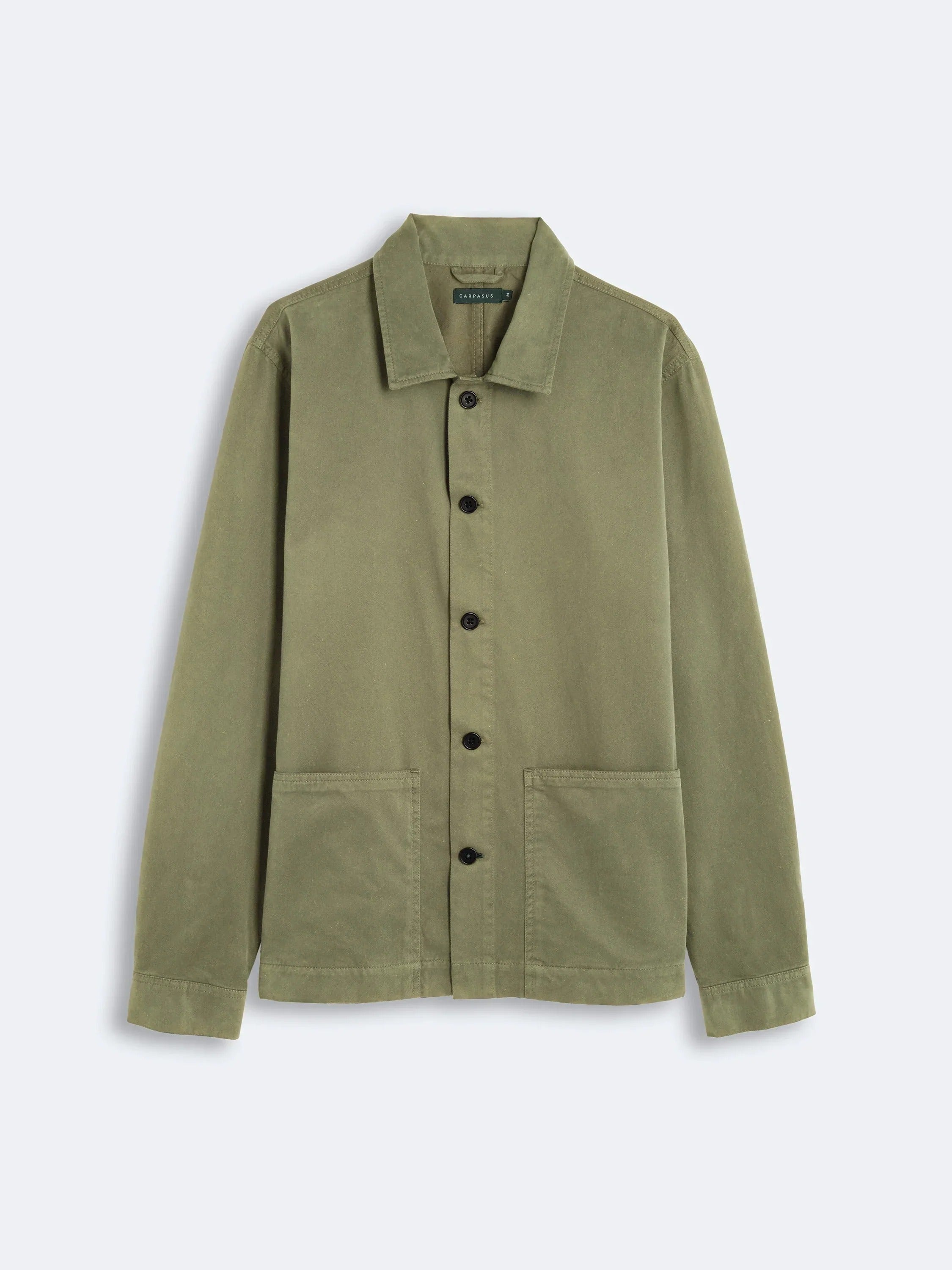 CARPASUS】Overshirt Abaca – Olive – Blue Beach Denim