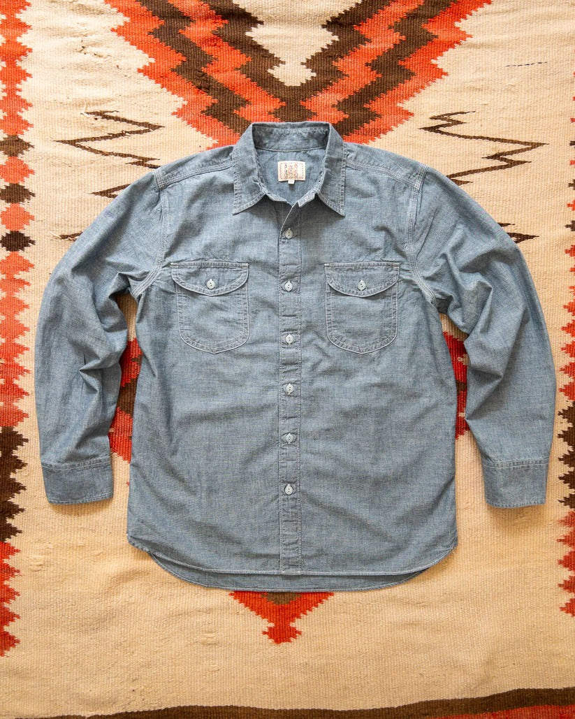 WYTHE Chambray Workshirt - Rinsed Indigo