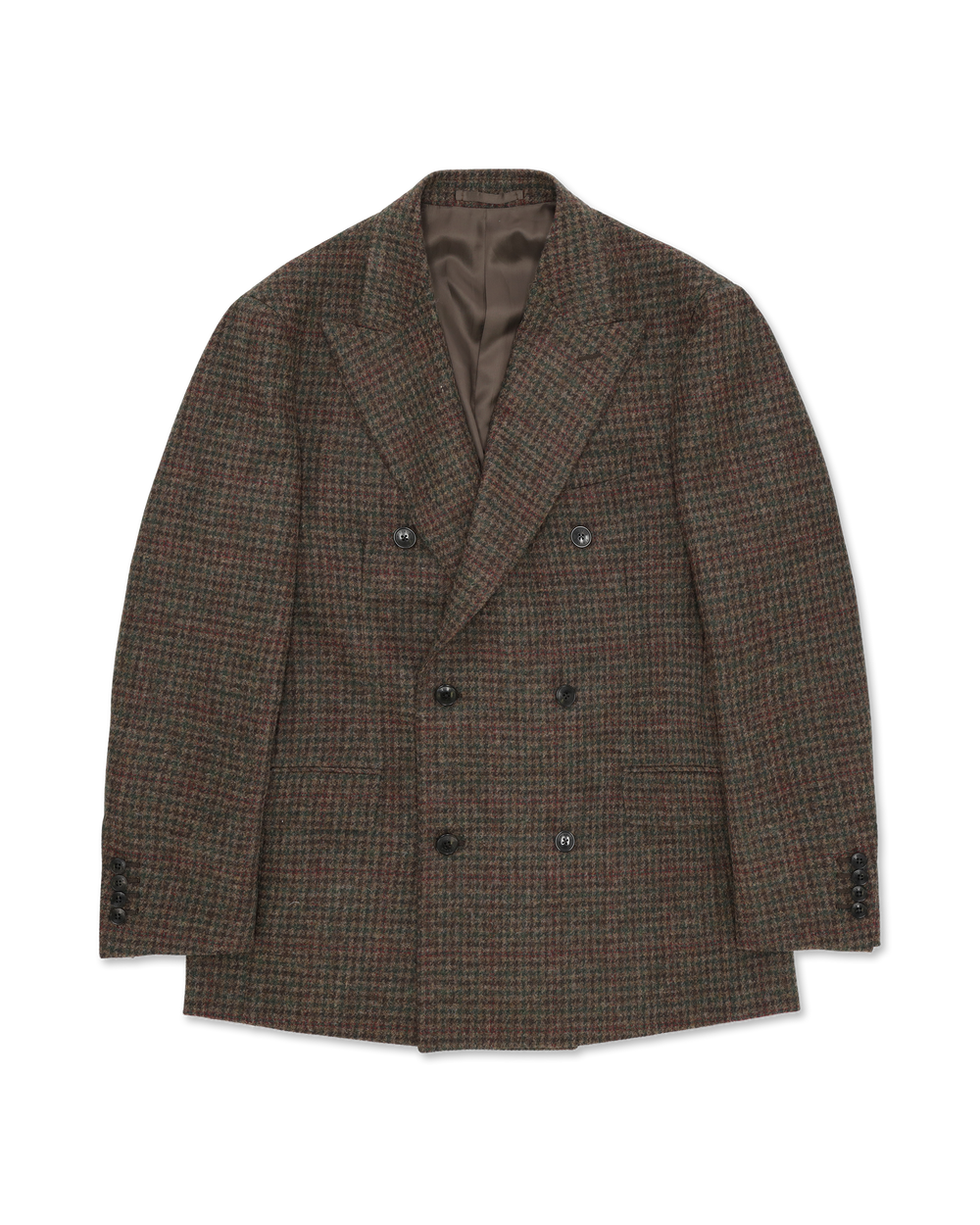 Fortela】Corrado Double-Breasted Shetland Wool Jacket – Blue Beach