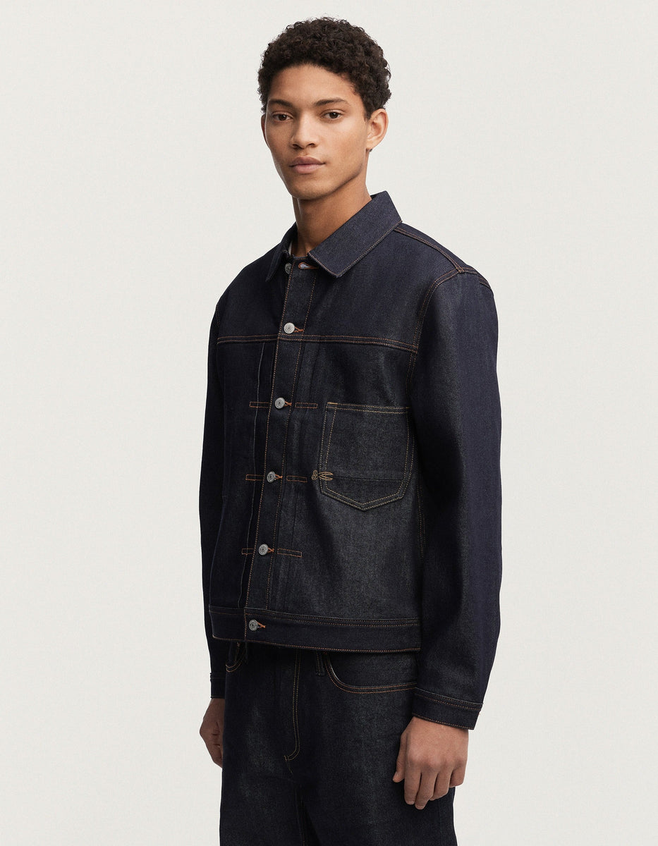 Dagger Box Velvet 【DENHAM】Dagger Box Jacket Tech Virgin Selvedge – Blue Beach Denim