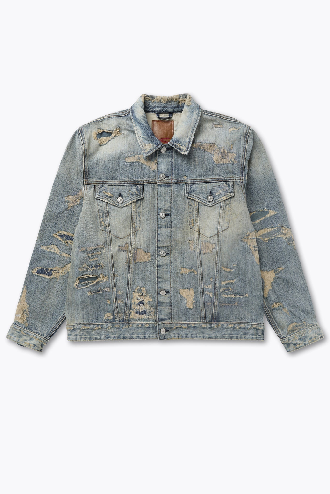 DENHAM】Archive S2 London Jacket Extreme Repair – Blue Beach Denim