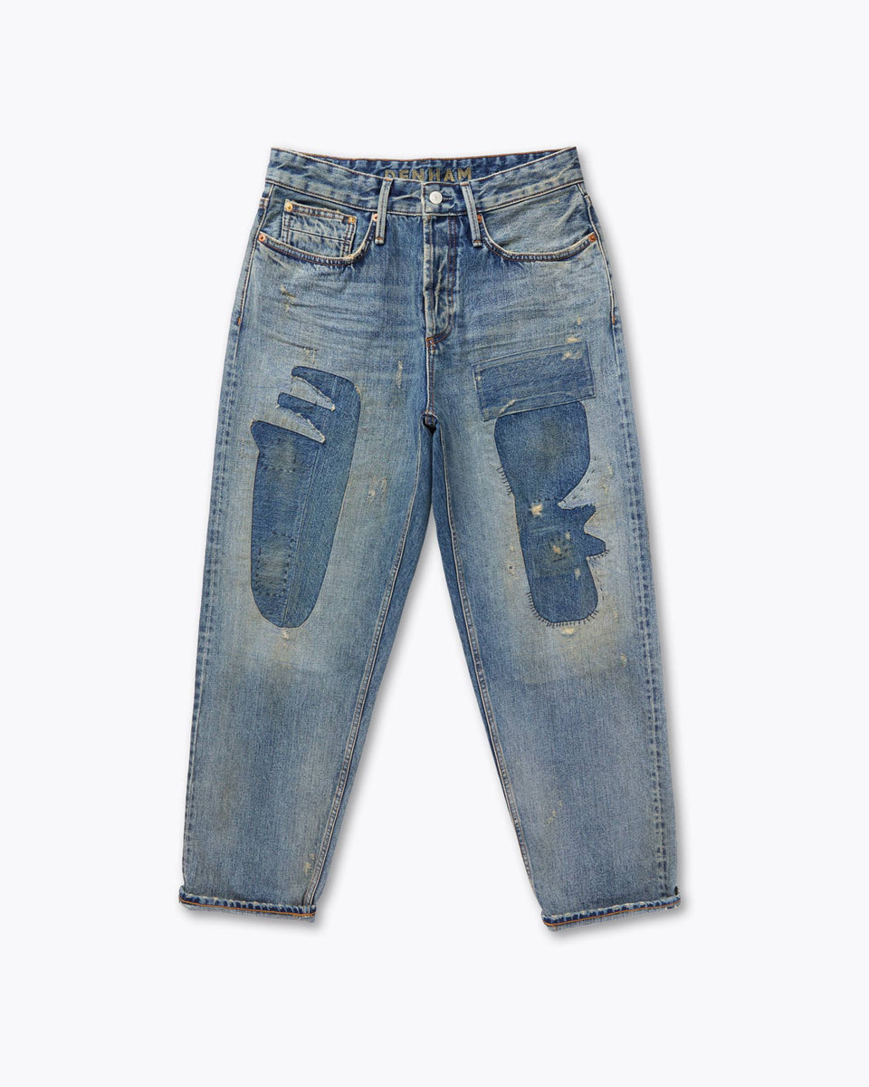 【DENHAM】RAG R DEAN Vintage Patchwork - Loose Fit Jeans – Blue Beach Denim