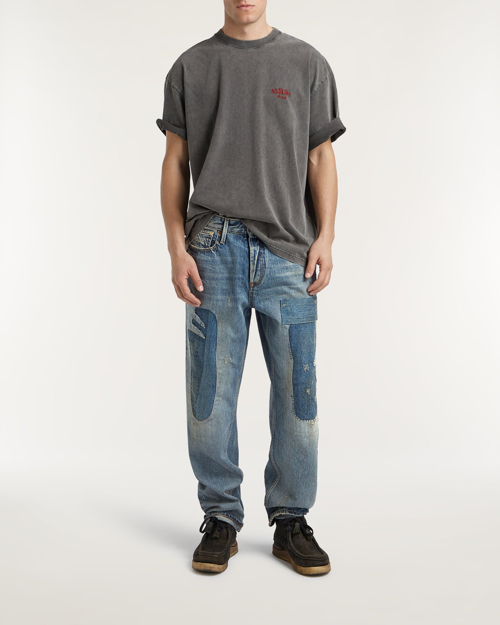 DENHAM】RAG R DEAN Vintage Patchwork - Loose Fit Jeans – Blue