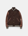 【Dehen 1920】Varsity Jacket Brown Melton / Antique Brandy Leather 
