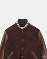 【Dehen 1920】Varsity Jacket Brown Melton / Antique Brandy Leather 