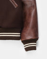 【Dehen 1920】Varsity Jacket Brown Melton / Antique Brandy Leather 
