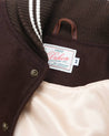 【Dehen 1920】Varsity Jacket Brown Melton / Antique Brandy Leather 