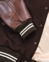 【Dehen 1920】Varsity Jacket Brown Melton / Antique Brandy Leather 