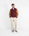 Dehen 1920 Varsity Jacket Burgundy Navy Scarlet Rust 