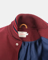 【Dehen 1920】Varsity Jacket - Burgundy, Navy & Scarlet, Rust Leather